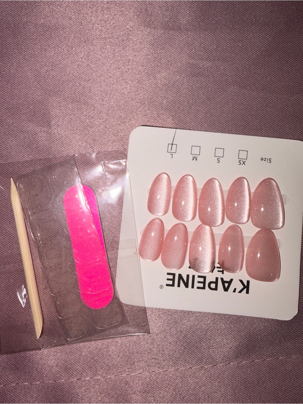 Pink Shimmer Press-On Nail Set